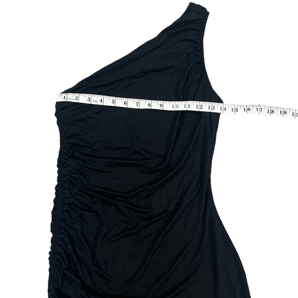 Women's Ruched One Shoulder Mini Dress - A New Day Black - Picture 5 of 10
